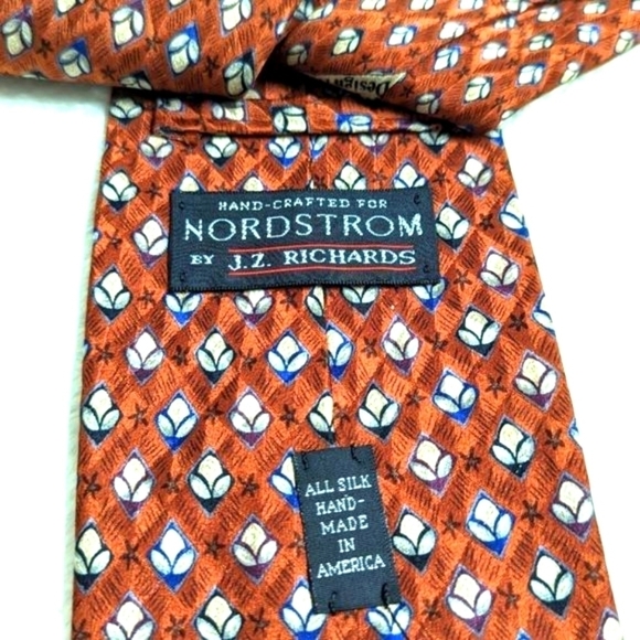 Vintage Men's 100% Silk "X-Long" Tie By J.Z Richards for Nordstrom - Picture 3 of 11